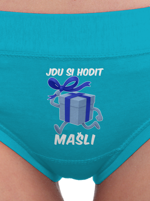 Jdu si hodit mašli dámské kalhotky Turquoise