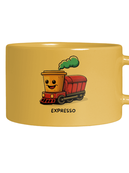 Expresso hrnek makronka Yellow Macaron