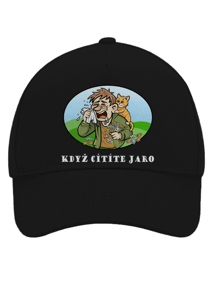 Cítíte jaro kšiltovka baseballka Black