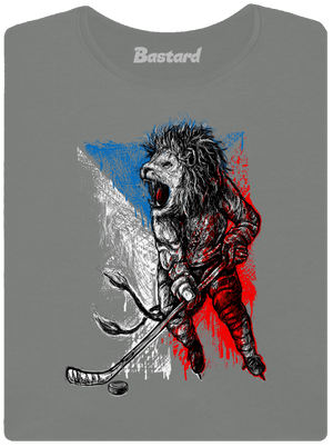 Hokejový lev dámské tričko Dark Gray Melange