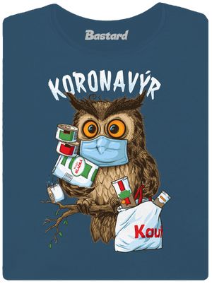 Koronavýr dámské tričko premium Petrol Blue