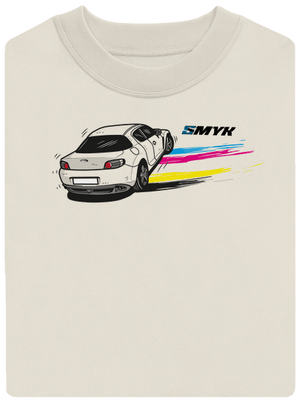 CMYK ve smyku unisex mikina bez kapuce Off White