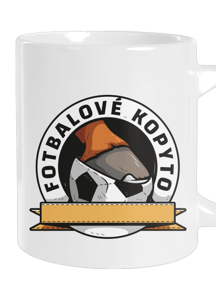 Fotbalové kopyto velký hrnek White
