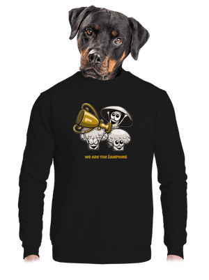 Žampioni unisex mikina bez kapuce Black