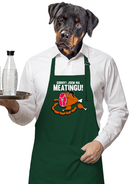 Meating zástěra Bottle Green
