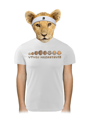 Vývoj nezastavíš dětské sportovní tričko White