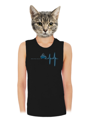 Coffee help dámské tílko volné Black