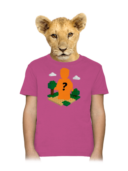 Lego postava z vlastní fotky dětské tričko Fuchsia