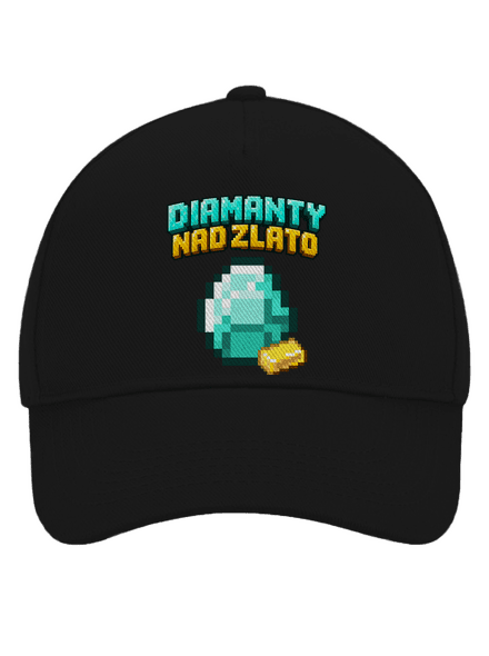 Diamanty nad zlato kšiltovka baseballka Black