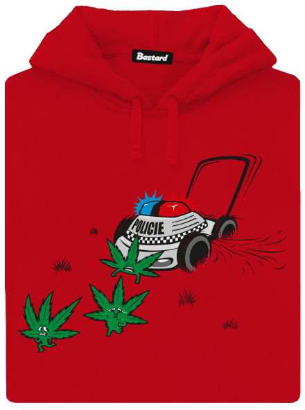 Ganja krize pánská mikina klokanka Red