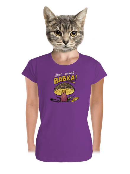Babka a hříbeček dámské tričko premium Purple