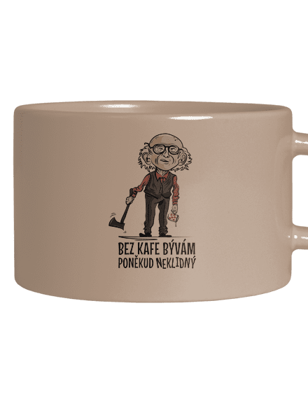 Neklidný bez kafe hrnek makronka Brown Macaron