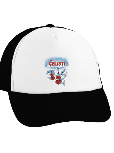 Čelisti kšiltovka truckerka Black cap