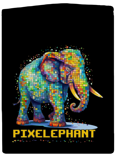Pixelephant dámská mikina na zip Black