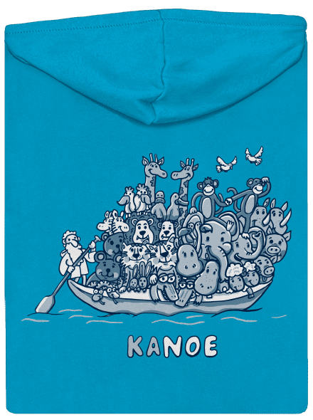 Noemova archa dámská mikina na zip Blue Atol