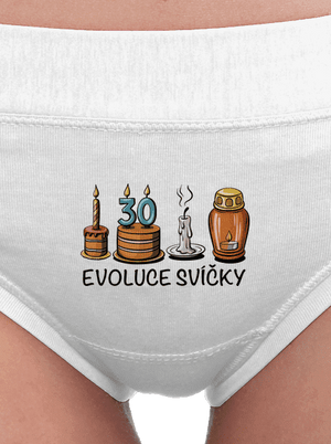 Evoluce svíčky dámské kalhotky White