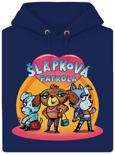 Šlapková patrola unisex mikina premium Navy