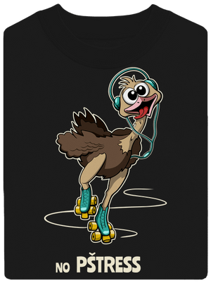 No pštress unisex mikina bez kapuce Black