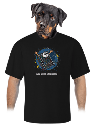 Padá server unisex tričko oversized Black