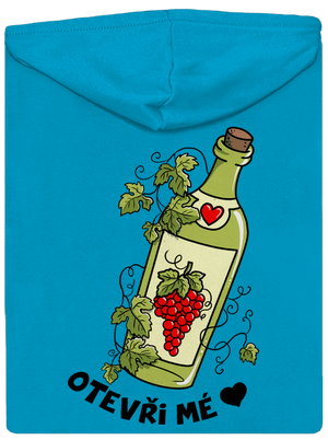 Otevři mé srdce dámská mikina na zip Blue Atol