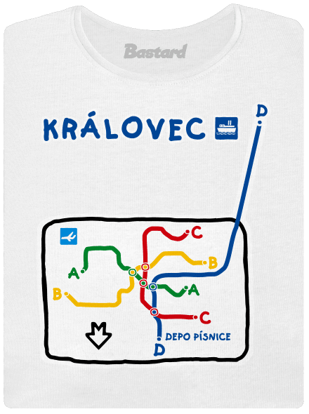 Metro Královec dámské tričko s lemem White