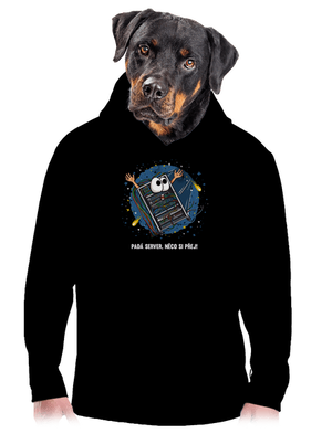 Padá server pánská mikina klokanka Black