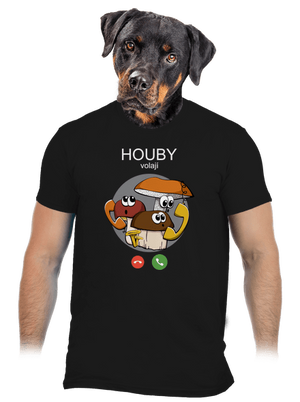 Houby volají pánské tričko Black