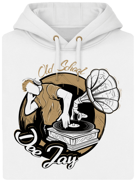 Old School DJ unisex mikina premium Snowwhite