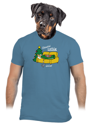 Vánoční ležák pánské tričko Stone Blue