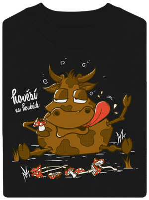 Hovězí na houbách unisex mikina bez kapuce Black