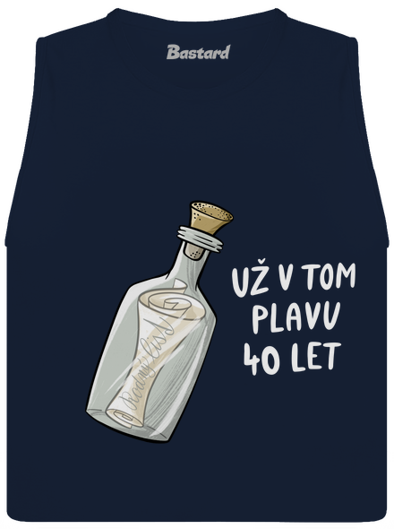 Už v tom plavu dámské tílko volné Navy