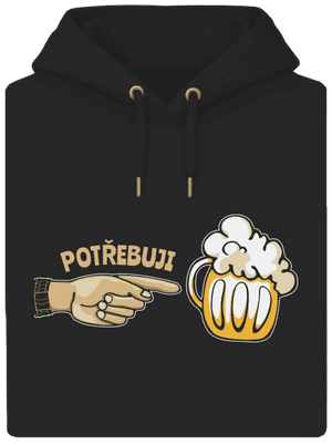 Rodinné potřeby unisex mikina premium Dark Black