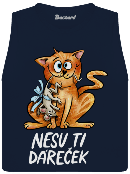 Nesu ti dáreček  dámské tílko volné Navy
