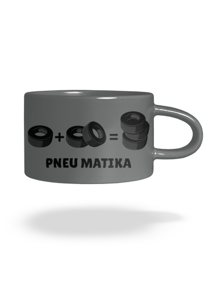 Pneu Matika hrnek makronka Grey Macaron