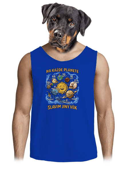 Věk na planetách pánské tílko Royal Blue