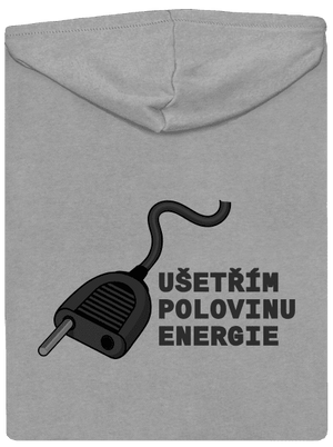 Ušetřím polovinu pánská mikina na zip Light Melange