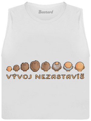 Vývoj nezastavíš dámské tílko volné White