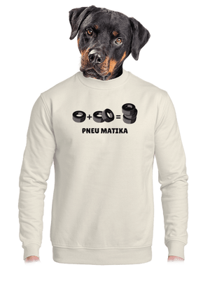 Pneu Matika unisex mikina bez kapuce Off White