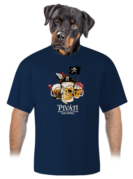 Piváti z Kalibiku unisex tričko oversized Midnight Blue