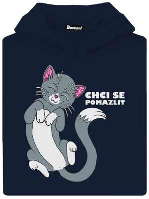 Chci se pomazlit pánská mikina klokanka Navy