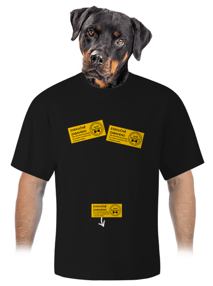 Exekuce unisex tričko oversized Black