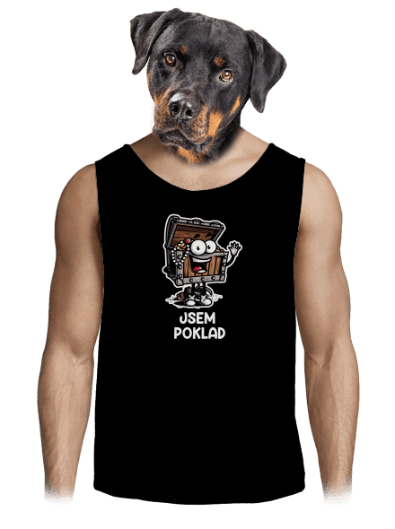 Jsem poklad pánské tílko Black