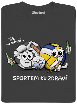 Sportem ku zdraví pánské tričko Dark Grey