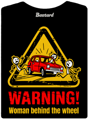 Žena za volantem dámské tričko Black