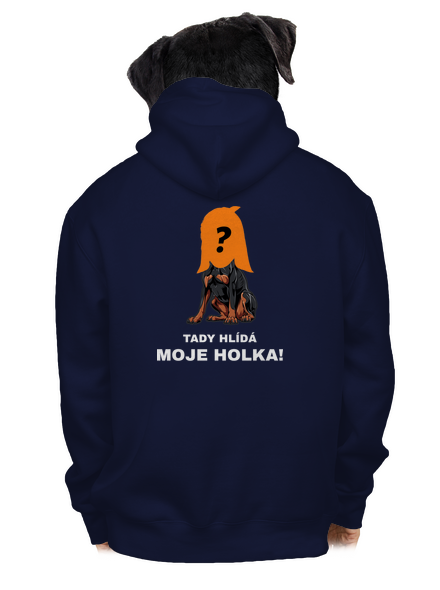 Tady hlídám já pánská mikina na zip Navy