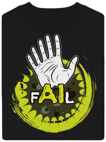AI Fail unisex mikina bez kapuce Black