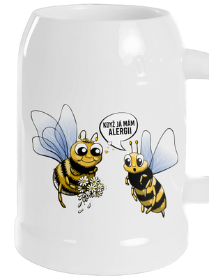 Alergická včelka půllitr White