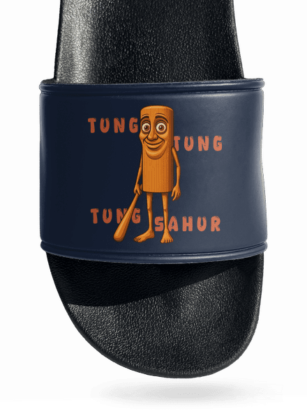 Tung Tung Tung Sahur – Italian Brainrot pantofle Navy