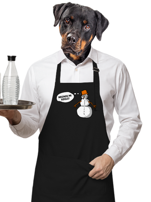 Mrznou mi koule zástěra Black