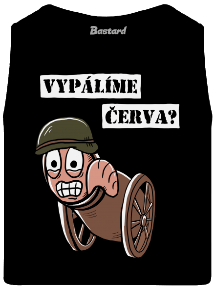 Vypálíme červa? pánské tílko Black
